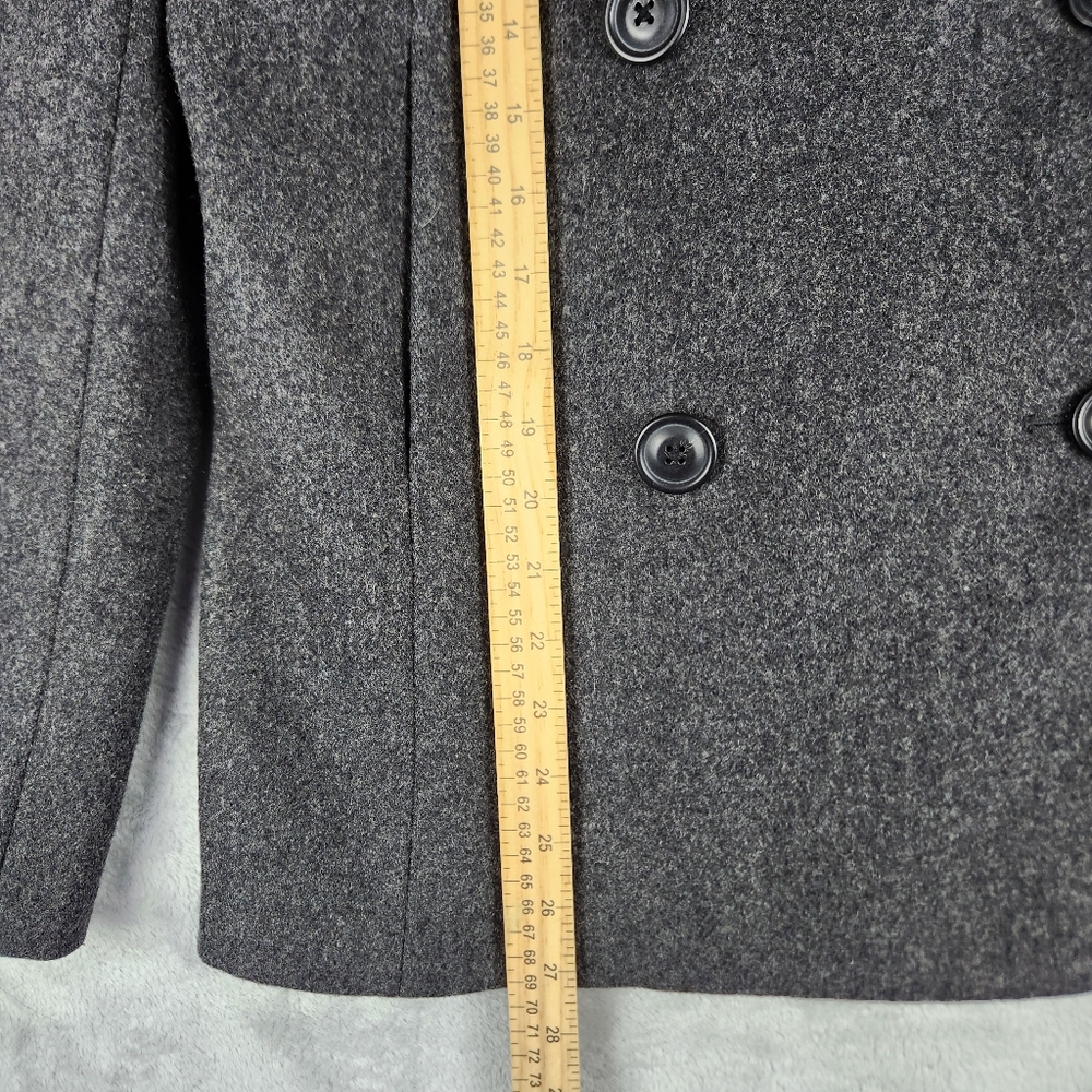 J. Crew Womens Jacket Pea Coat Grey Wool Blend Size M Medium - Picture 4 of 11